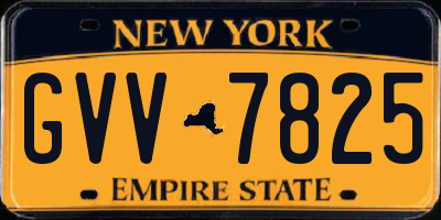 NY license plate GVV7825