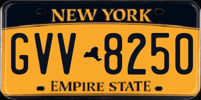 NY license plate GVV8250