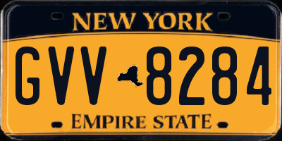 NY license plate GVV8284