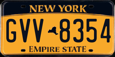 NY license plate GVV8354