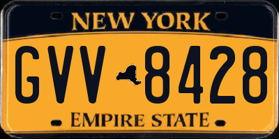 NY license plate GVV8428