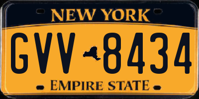 NY license plate GVV8434