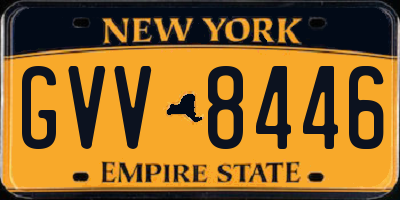 NY license plate GVV8446