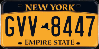 NY license plate GVV8447