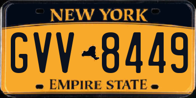 NY license plate GVV8449