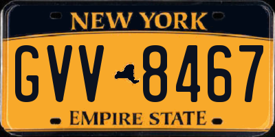 NY license plate GVV8467