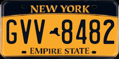 NY license plate GVV8482