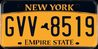 NY license plate GVV8519