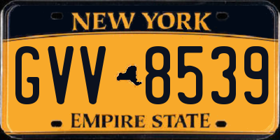 NY license plate GVV8539