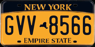 NY license plate GVV8566