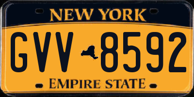 NY license plate GVV8592