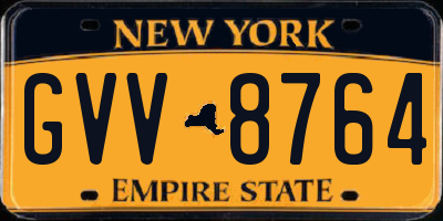 NY license plate GVV8764