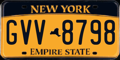 NY license plate GVV8798