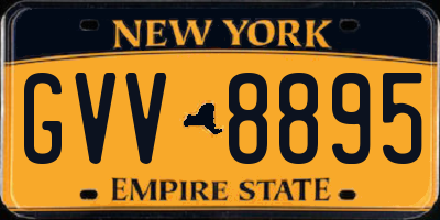 NY license plate GVV8895