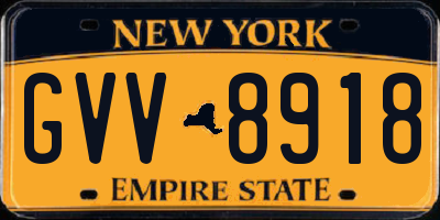 NY license plate GVV8918