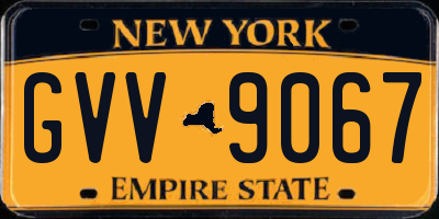 NY license plate GVV9067
