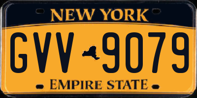 NY license plate GVV9079