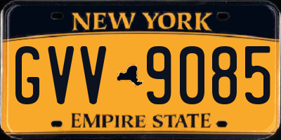 NY license plate GVV9085