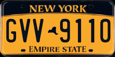 NY license plate GVV9110