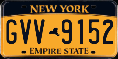 NY license plate GVV9152