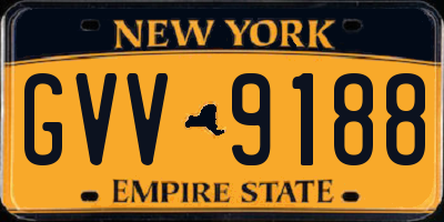 NY license plate GVV9188
