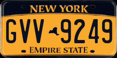 NY license plate GVV9249