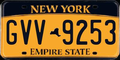 NY license plate GVV9253