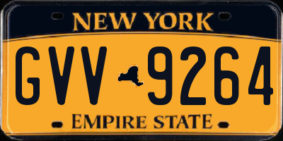 NY license plate GVV9264