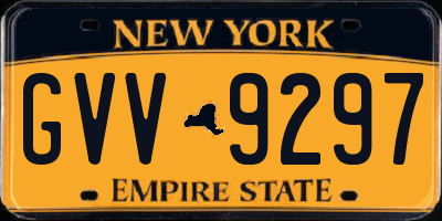 NY license plate GVV9297