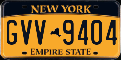 NY license plate GVV9404