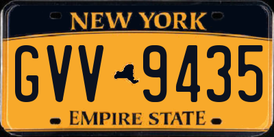 NY license plate GVV9435