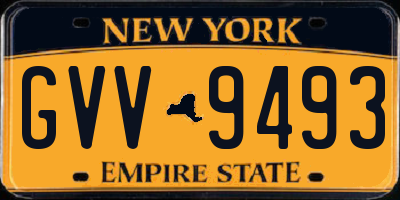 NY license plate GVV9493