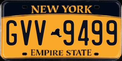 NY license plate GVV9499