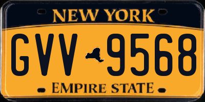 NY license plate GVV9568