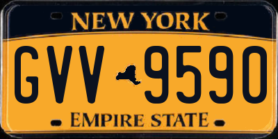 NY license plate GVV9590