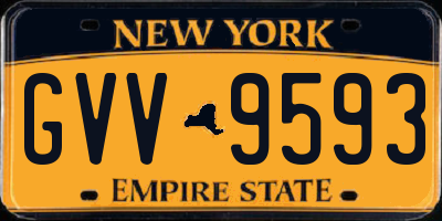 NY license plate GVV9593