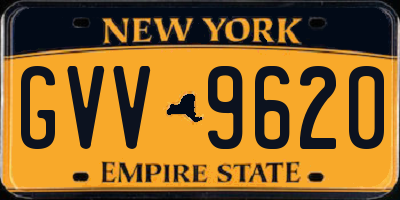 NY license plate GVV9620