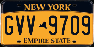 NY license plate GVV9709