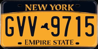 NY license plate GVV9715