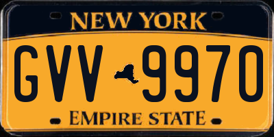NY license plate GVV9970