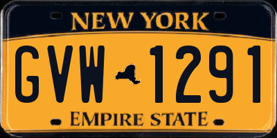 NY license plate GVW1291