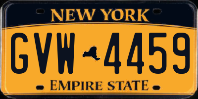 NY license plate GVW4459