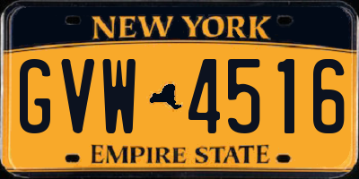 NY license plate GVW4516