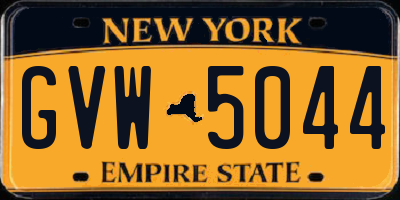 NY license plate GVW5044