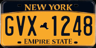 NY license plate GVX1248
