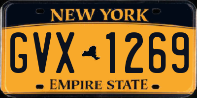 NY license plate GVX1269