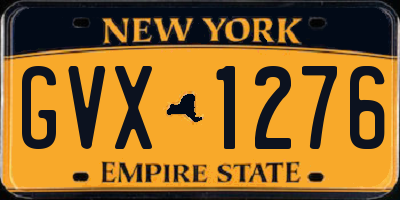 NY license plate GVX1276