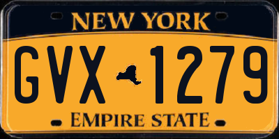 NY license plate GVX1279