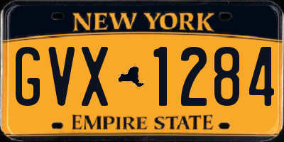 NY license plate GVX1284