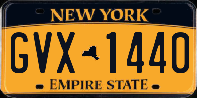 NY license plate GVX1440